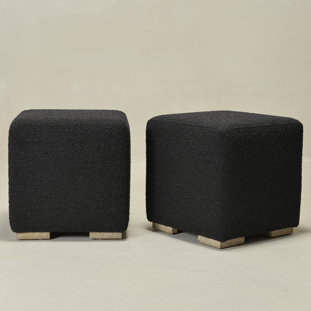 Ida Bouclé Square Ottoman