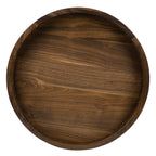 Teratect Round Black Walnut Serving Tray