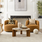 Ashlie Bouclé Swivel Barrel Chair