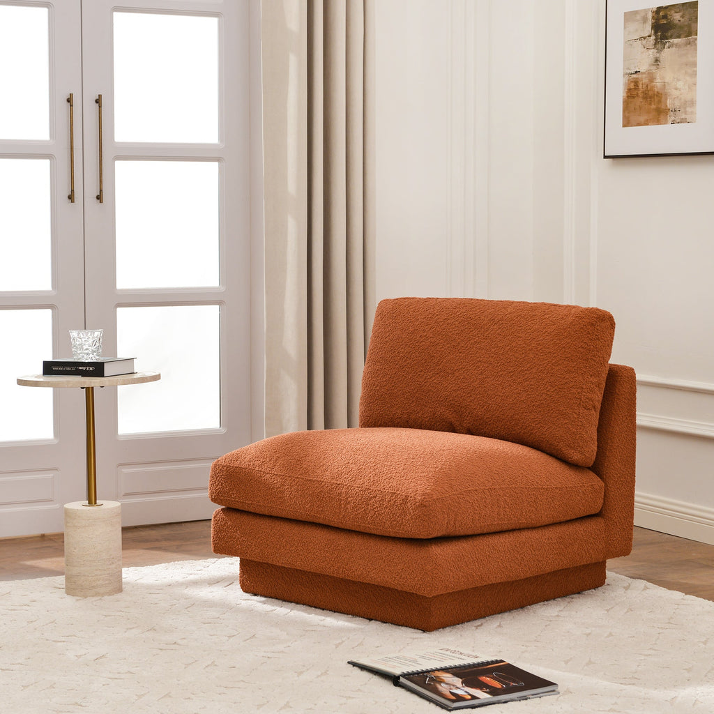 Montyne Bouclé Armless Chair