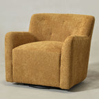 Vestie Chenille Swivel Barrel Chair