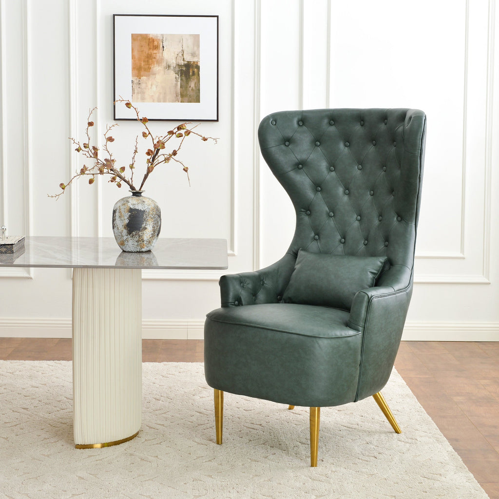 Letitia Faux Leather Wingback Chair