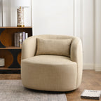 Ashlie Linen Swivel Barrel Chair