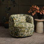 Teratect Exclusive | Ashlie Embroidered Fabric Swivel Chair