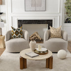 Ashlie Bouclé Swivel Barrel Chair