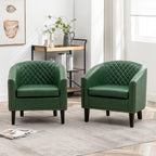 Logan Faux Leather Tufted Club Chair