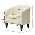 Logan Faux Leather Tufted Club Chair