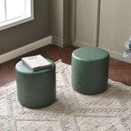 Elof Faux Leather Ottoman