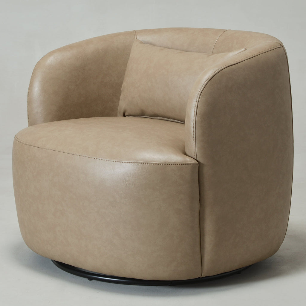Ashlie Faux Leather Swivel Chair