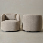 Ashlie Bouclé Swivel Barrel Chair