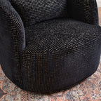 Teratect Exclusive | Ashlie Sculpted Jacquard Swivel Barrel Chair
