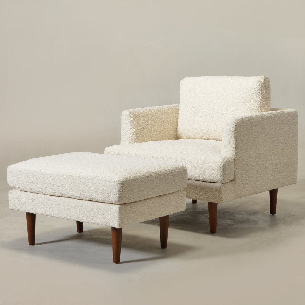 Samuel Tapered Arm Chair with ottoman