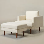 Samuel Tapered Arm Chair with ottoman