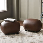 Elmer Faux Leather Ottoman