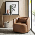 Ashlie Faux Leather Swivel Chair