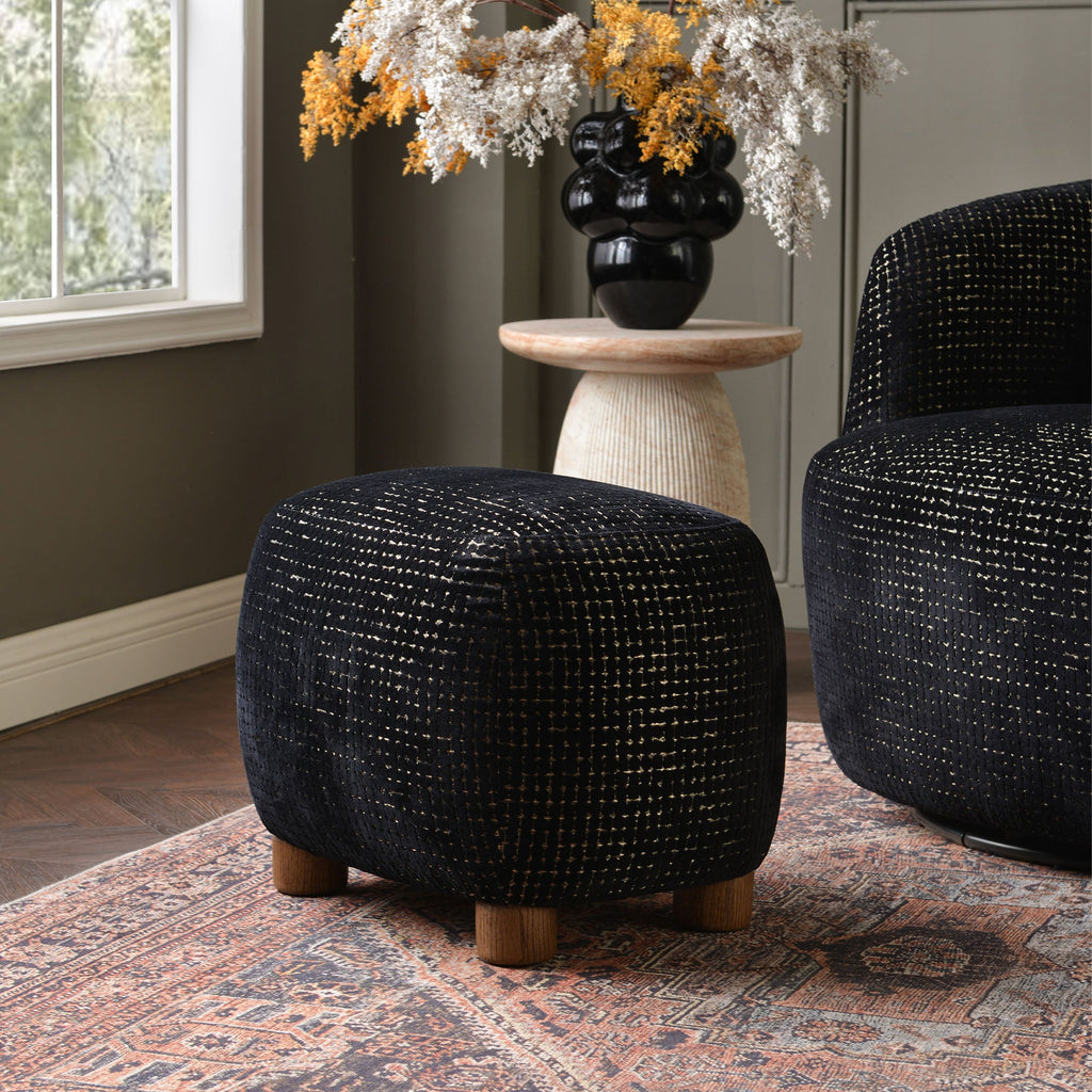 Teratect Exclusive | Elmer Sculpted Jacquard Ottoman