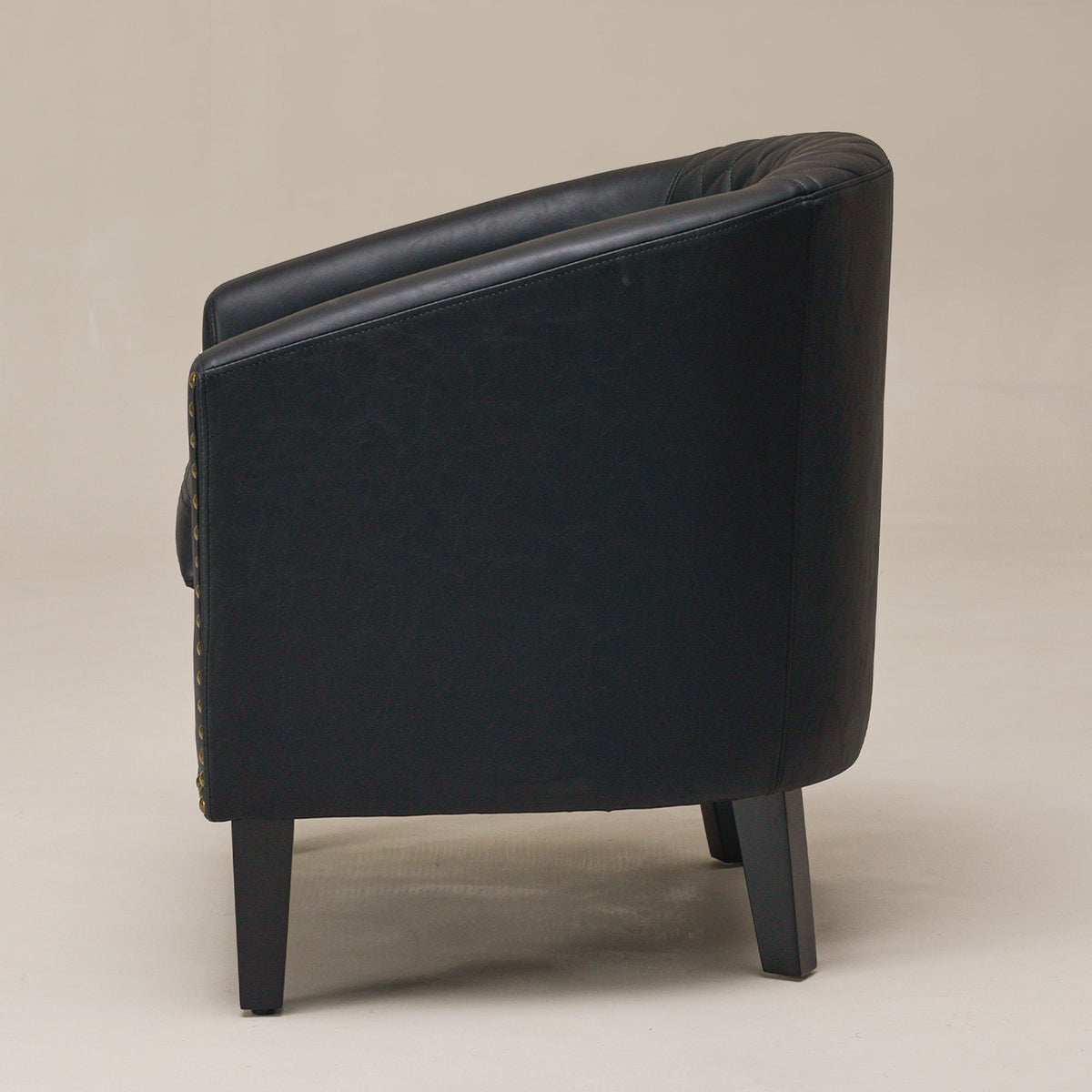 Logan Faux Leather Tufted Club Chair