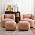 Ashlie Linen Swivel Barrel Chair