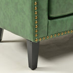 Logan Faux Leather Tufted Loveseat