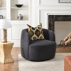 Ashlie Bouclé Swivel Barrel Chair