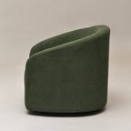 Susie Bouclé Swivel Barrel Chair