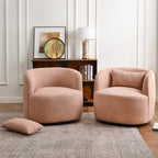 Ashlie Linen Swivel Barrel Chair