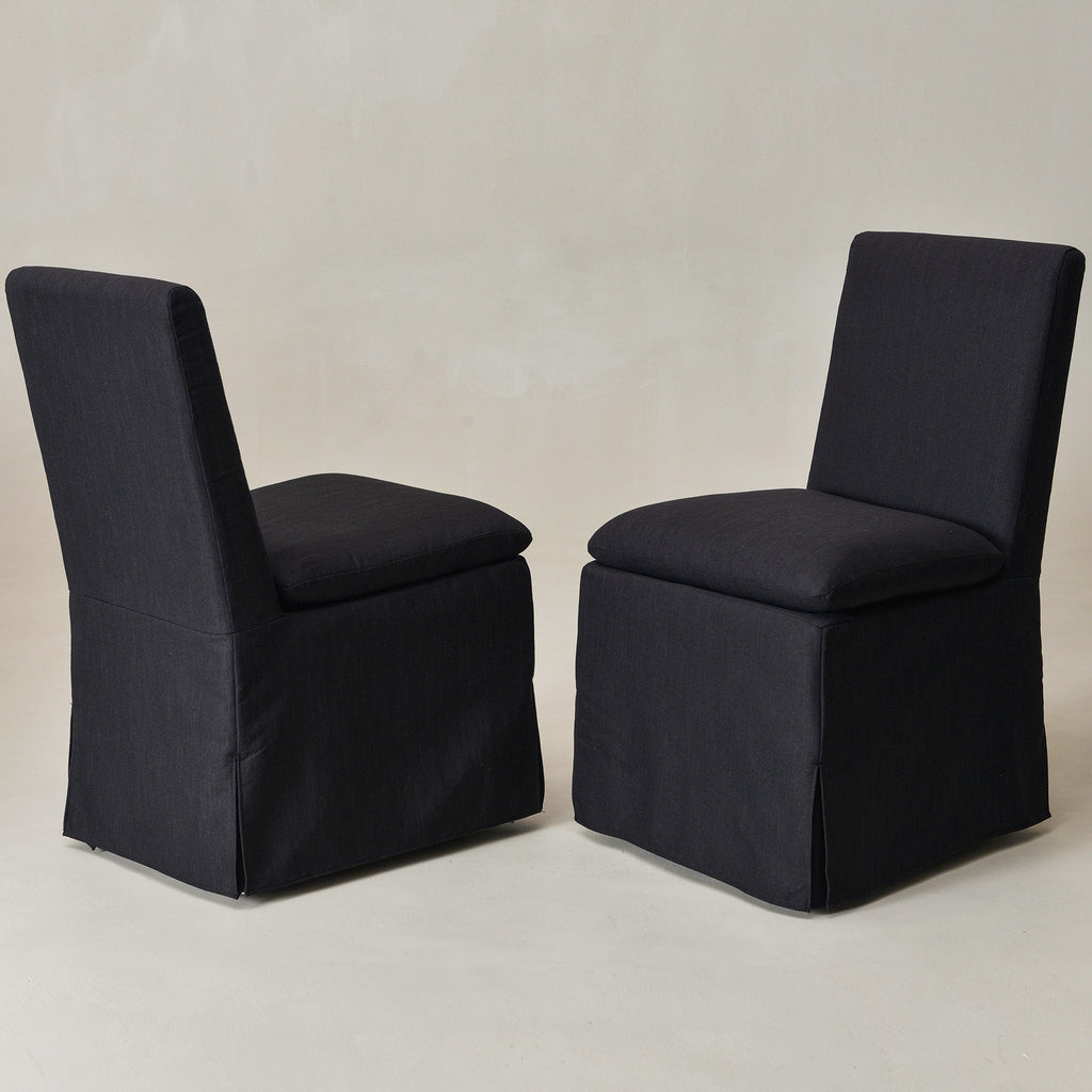 Diane Slipcover Performance Dining Chair with Casters