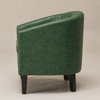 Logan Faux Leather Tufted Club Chair