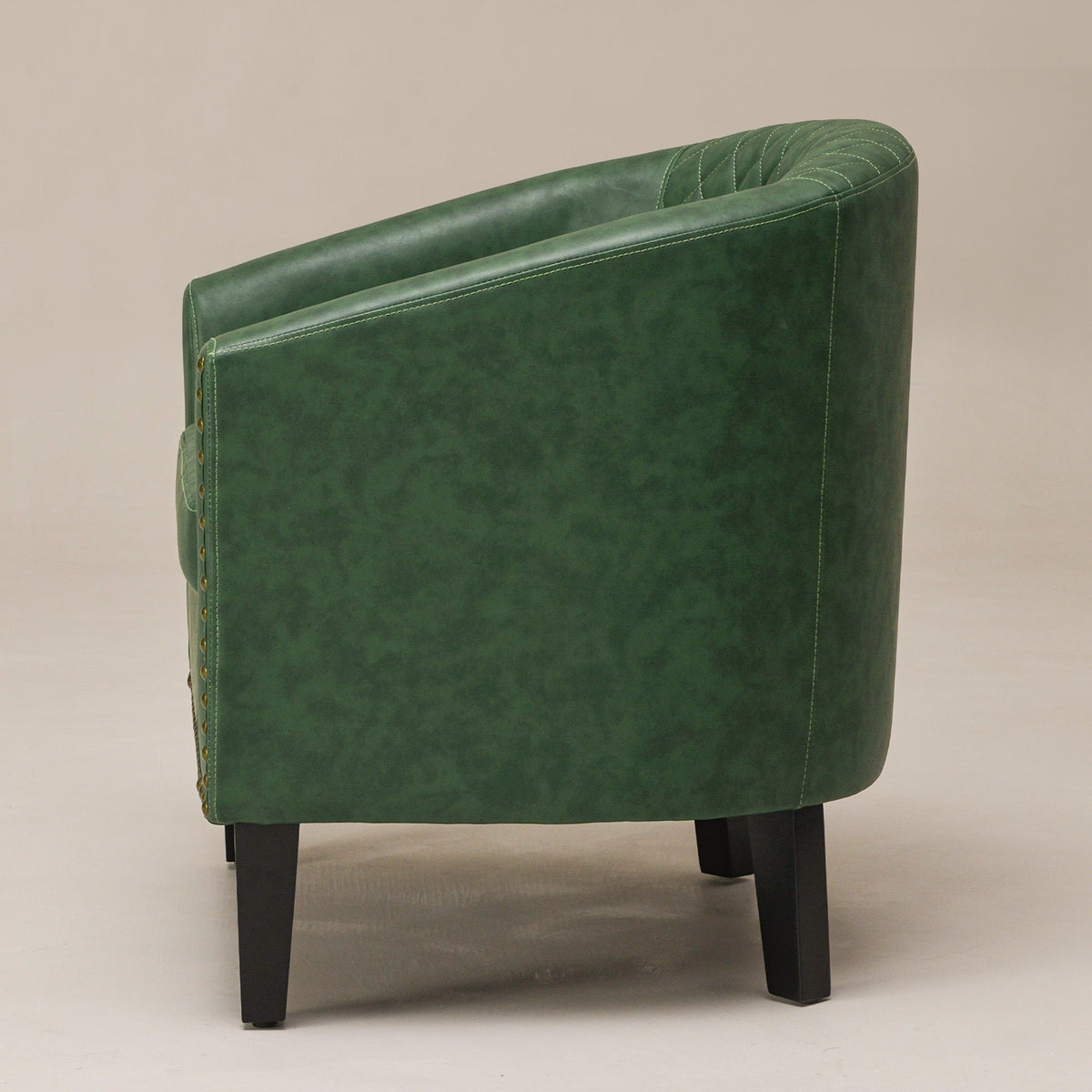 Logan Faux Leather Tufted Club Chair