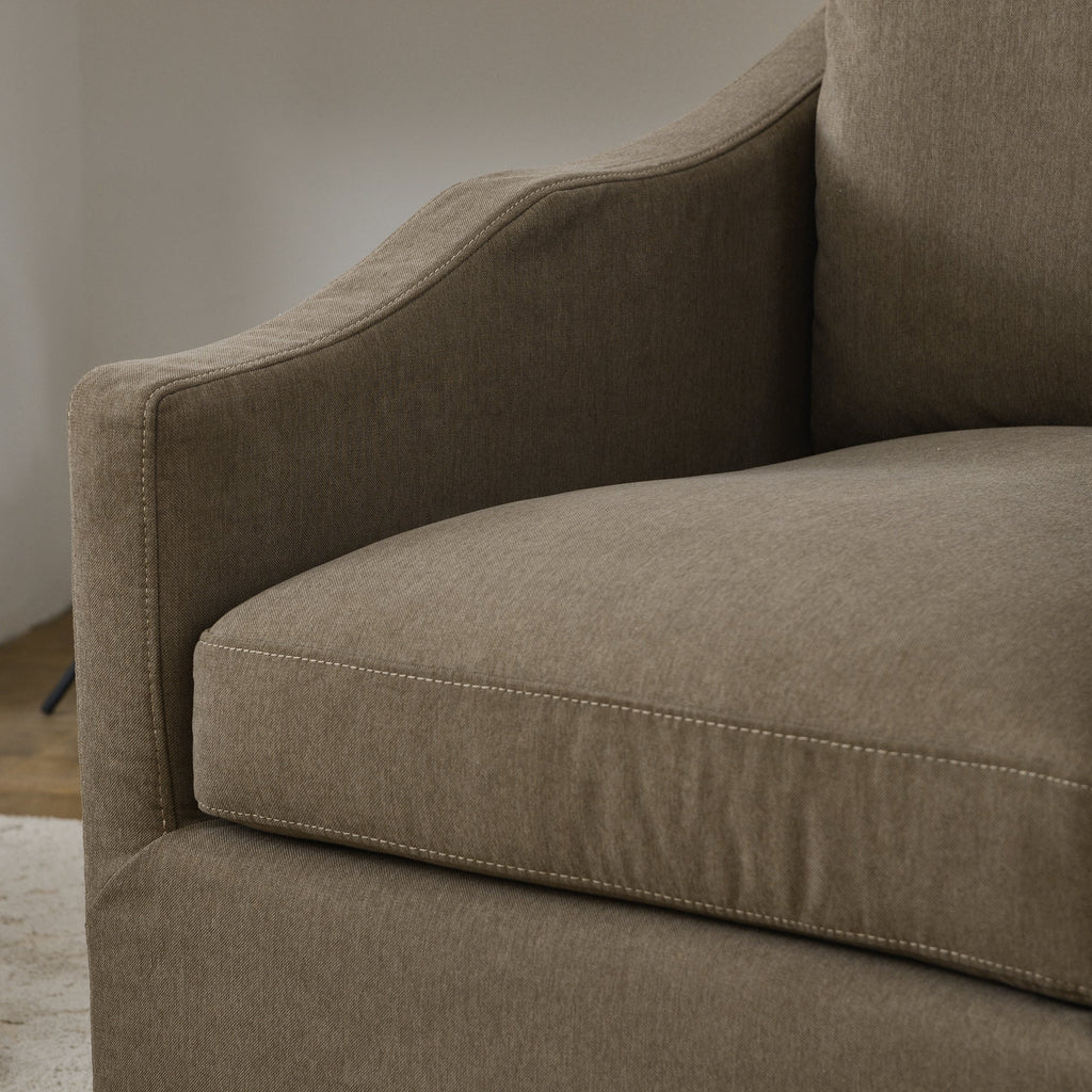 Charles Slipcover Swivel Barrel Chair