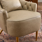Letitia Faux Leather Wingback Chair