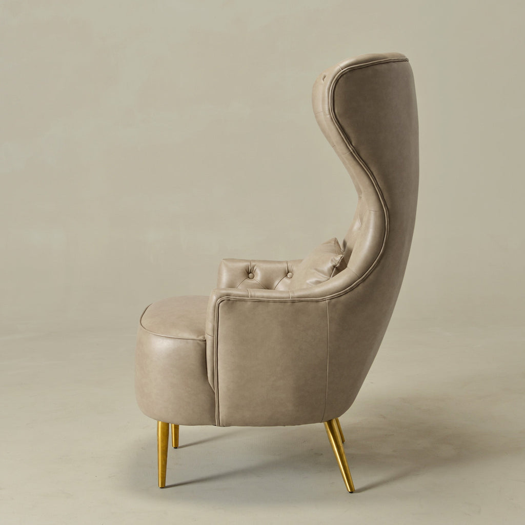 Letitia Faux Leather Wingback Chair