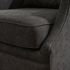 Minerva Linen Swivel Barrel Chair