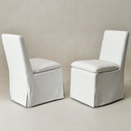 Diane Slipcover Performance Dining Chair with Casters