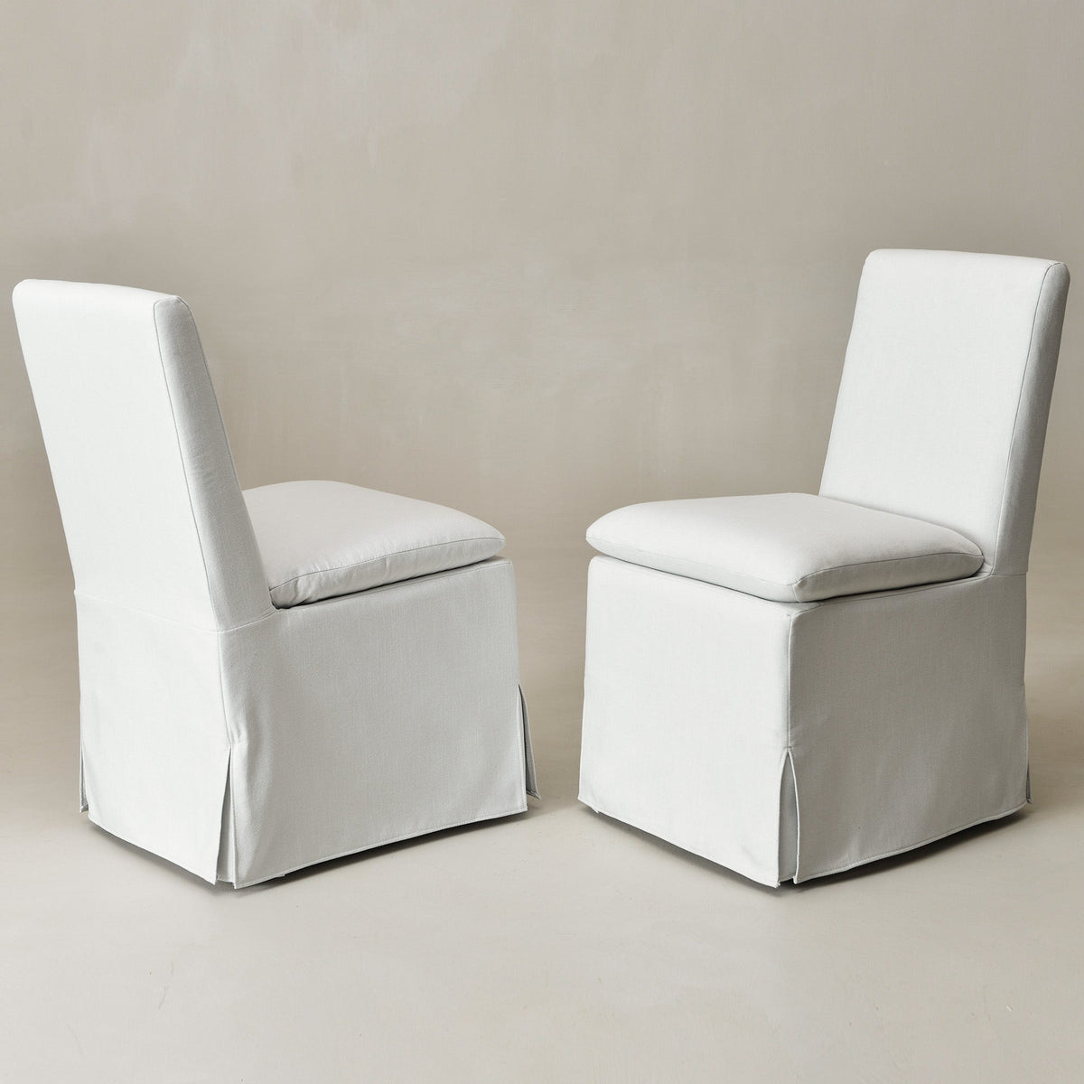 Diane Slipcover Performance Dining Chair with Casters