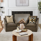 Charles Slipcover Swivel Barrel Chair
