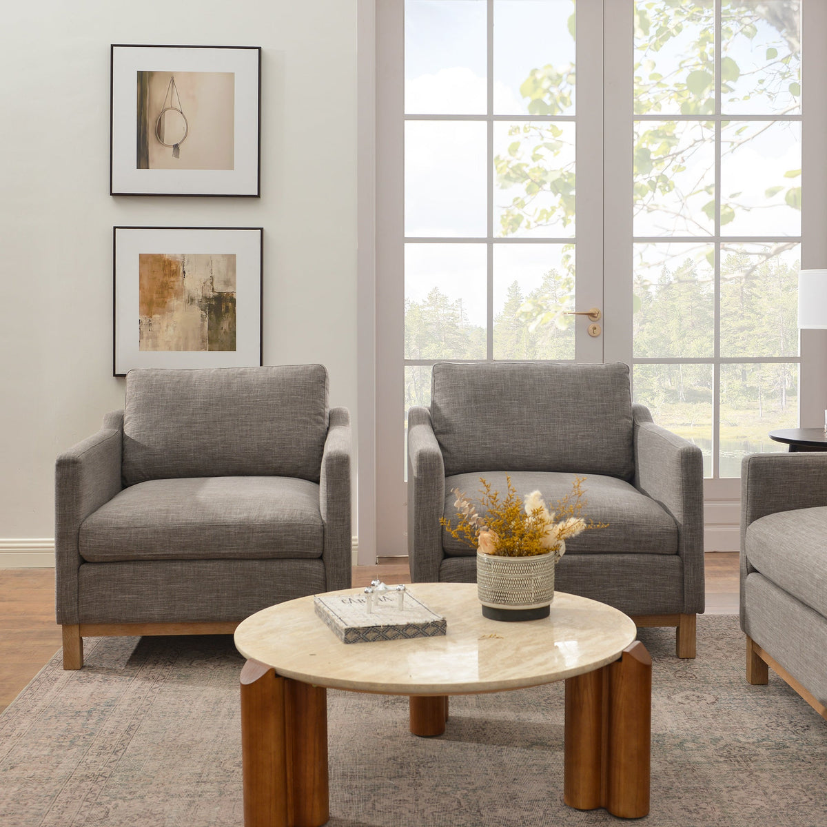 Albert Premium Linen Armchair