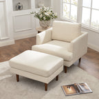 Samuel Tapered Arm Chair with ottoman