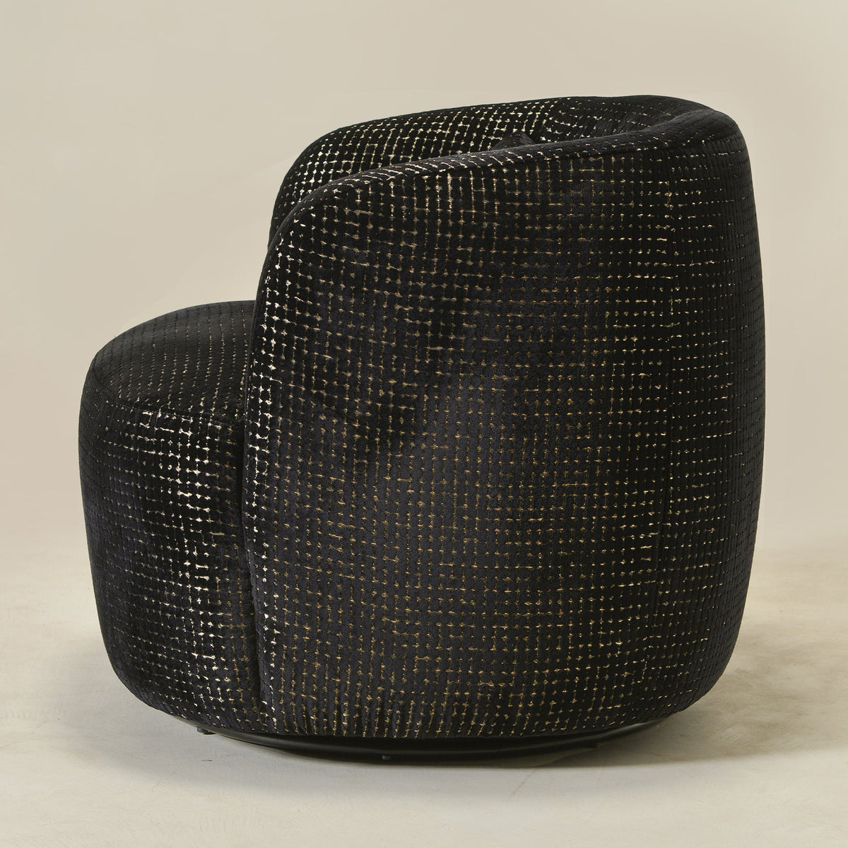 Teratect Exclusive | Ashlie Sculpted Jacquard Swivel Barrel Chair