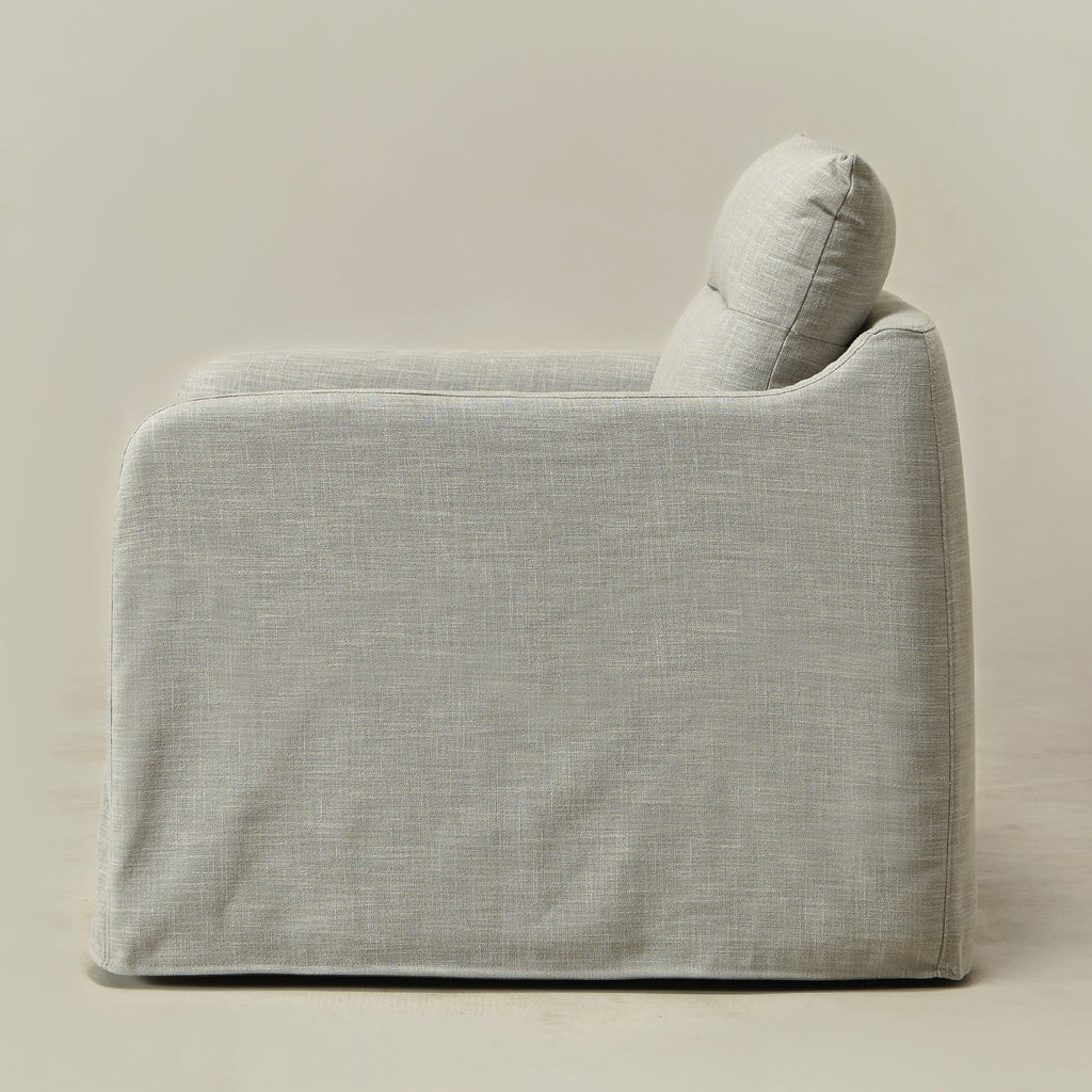 Clara Linen Slipcover Swivel Chair