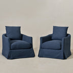 Eliza Slipcover Swivel Barrel Chair