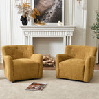 Vestie Chenille Swivel Barrel Chair