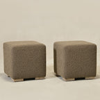 Ida Bouclé Square Ottoman