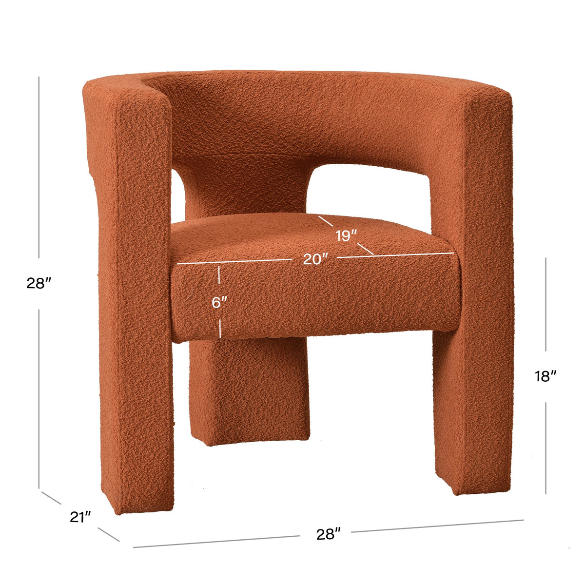 Herbert Modern Bouclé Armchair