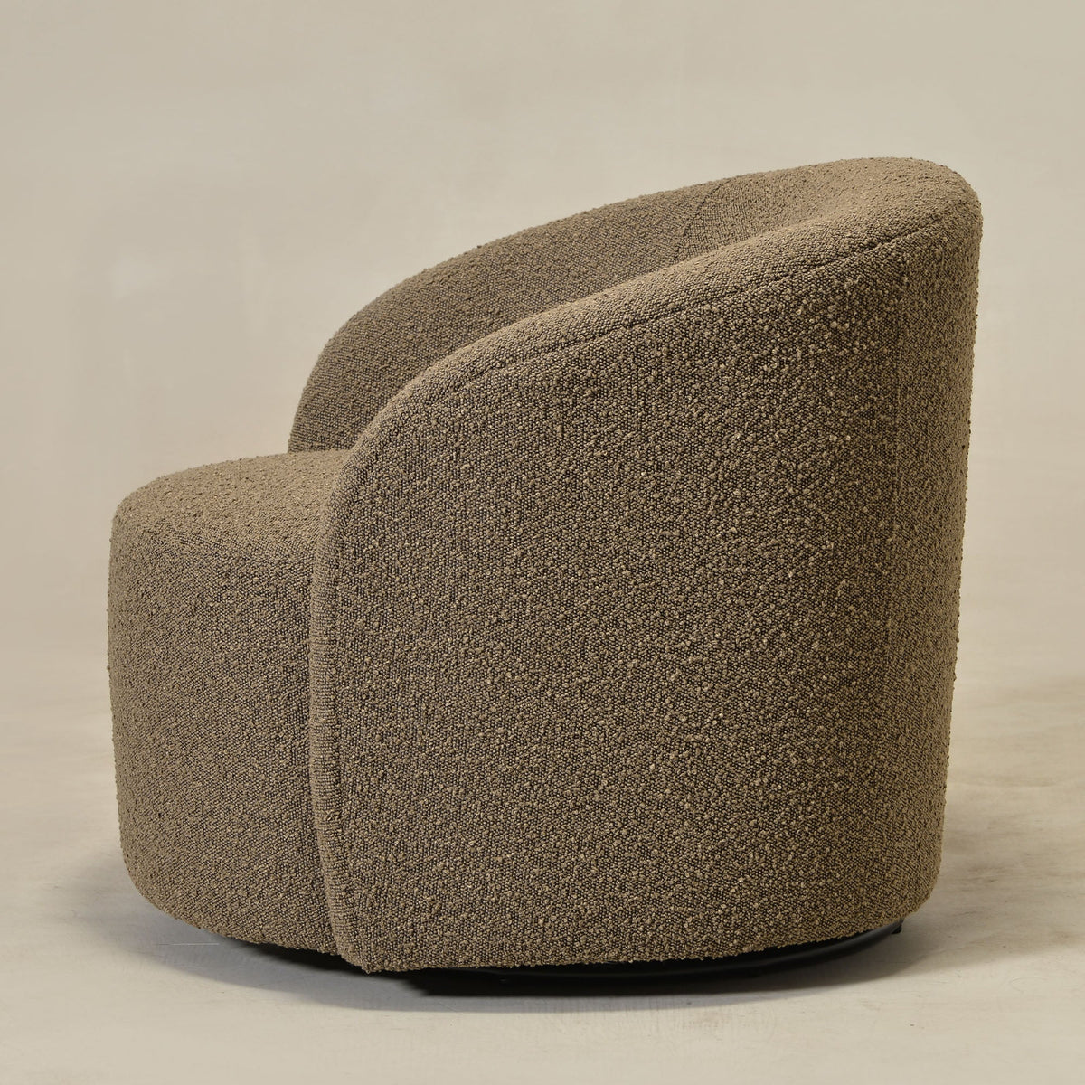 Everitte Bouclé Swivel Barrel Chair