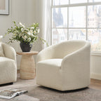 Susie Premium Bouclé Swivel Barrel Chair