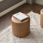Elof Faux Leather Ottoman
