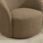 Everitte Bouclé Swivel Barrel Chair
