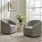 Susie Premium Bouclé Swivel Barrel Chair