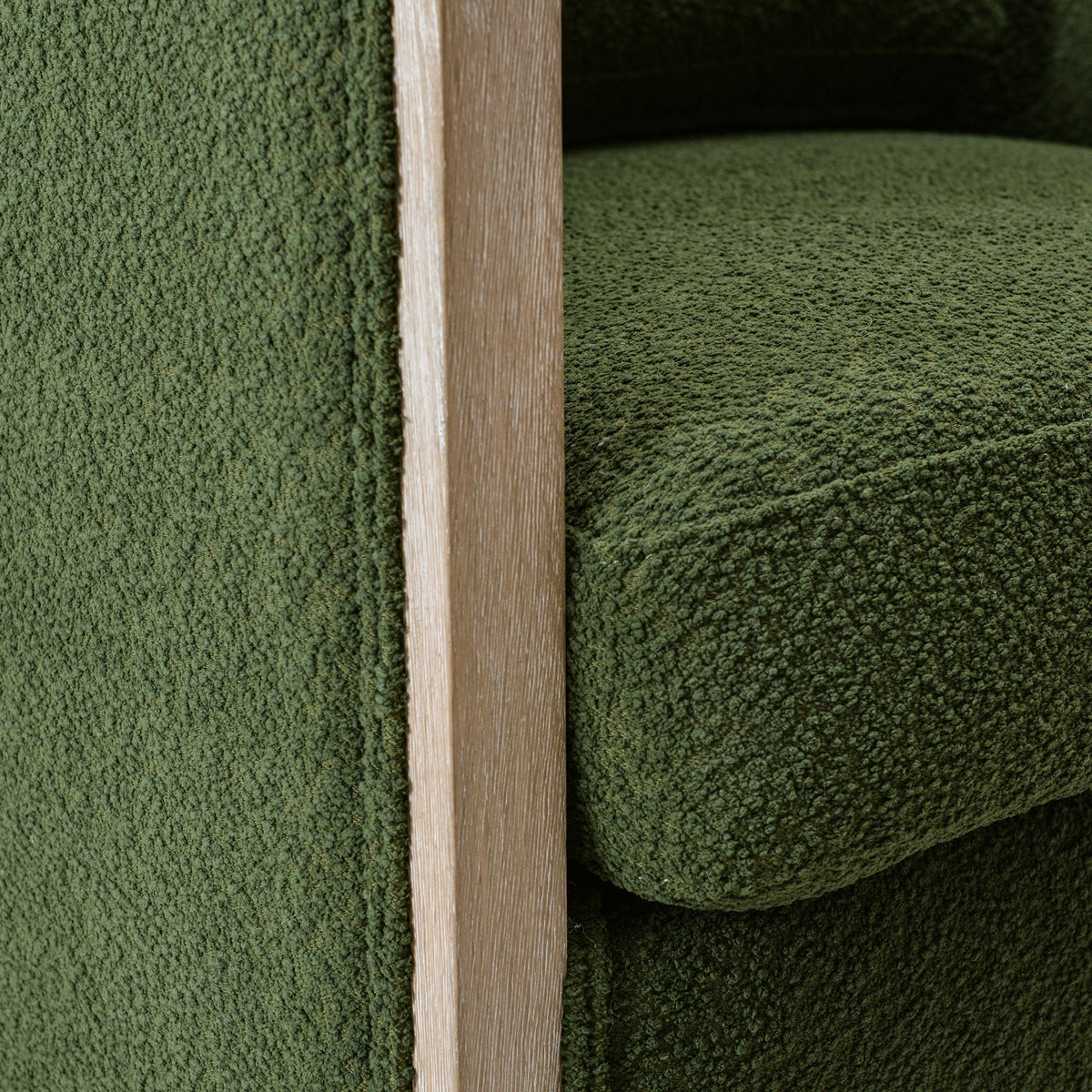 Claude Bouclé Swivel Barrel Chair